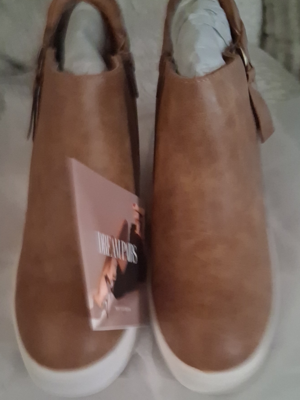Dream Pairs Tan Slip-On Clog Sneakers